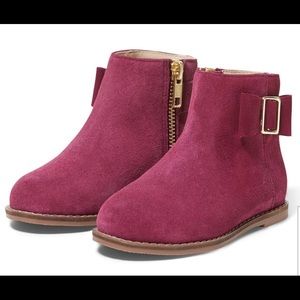 JANIE AND JACK SUEDE BOW BOOTIE.
